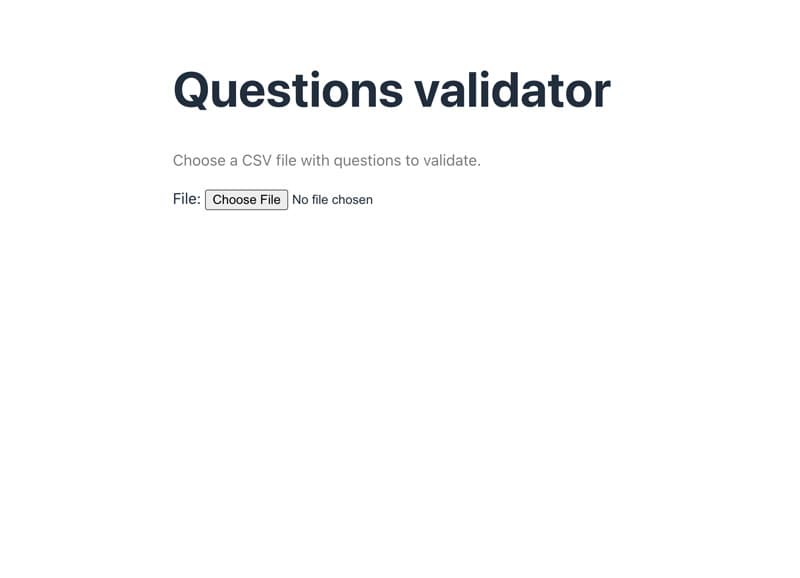 WordPress Questions Validator